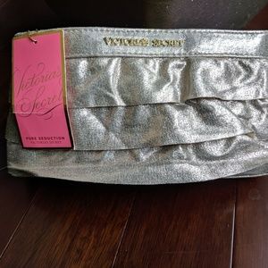 Victoria Secret  BUNDLE Gold makeup clutch makeup